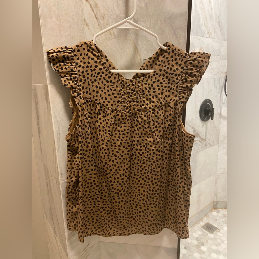 Cheetah top, medium J.Crew